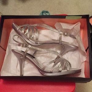 Nina silver heels